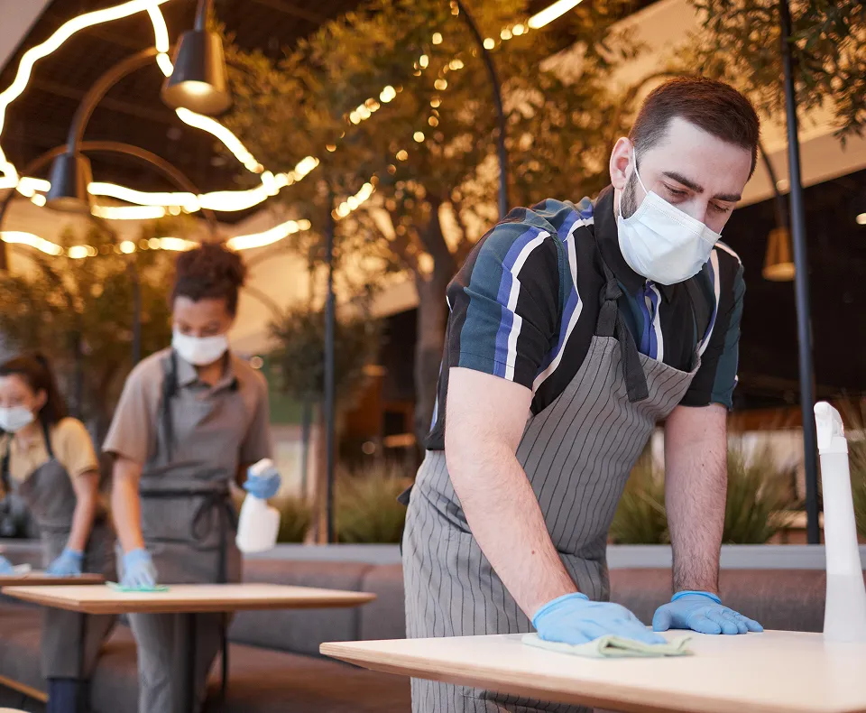 Workforce team on site